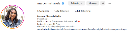 Masoom Minawala insta influencer